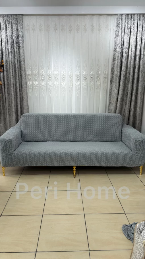 Yeni Desen Safir Koltuk Örtüsü - GRİ